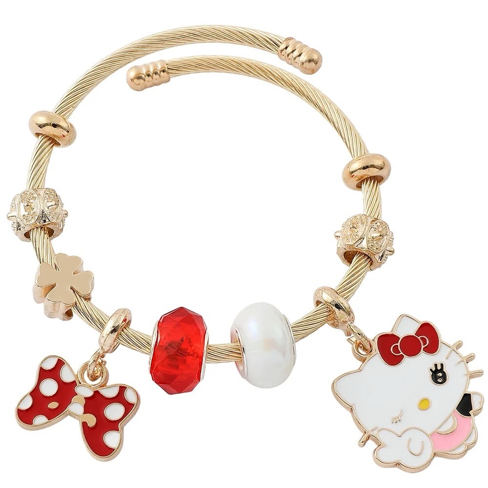 Hello Kitty Gold Charm Bracelet